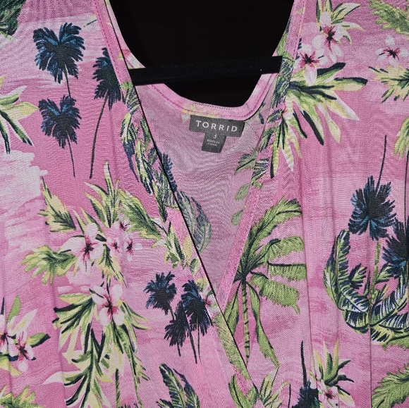 Torrid Tropical Pink swim cover - Picture 5 of 5